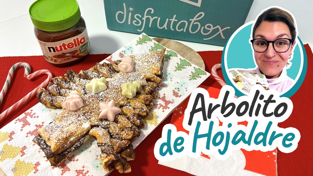 🎄🍫 Árbol de hojaldre con Nutella Plant-Based | Postre para compartir fácil y vistoso