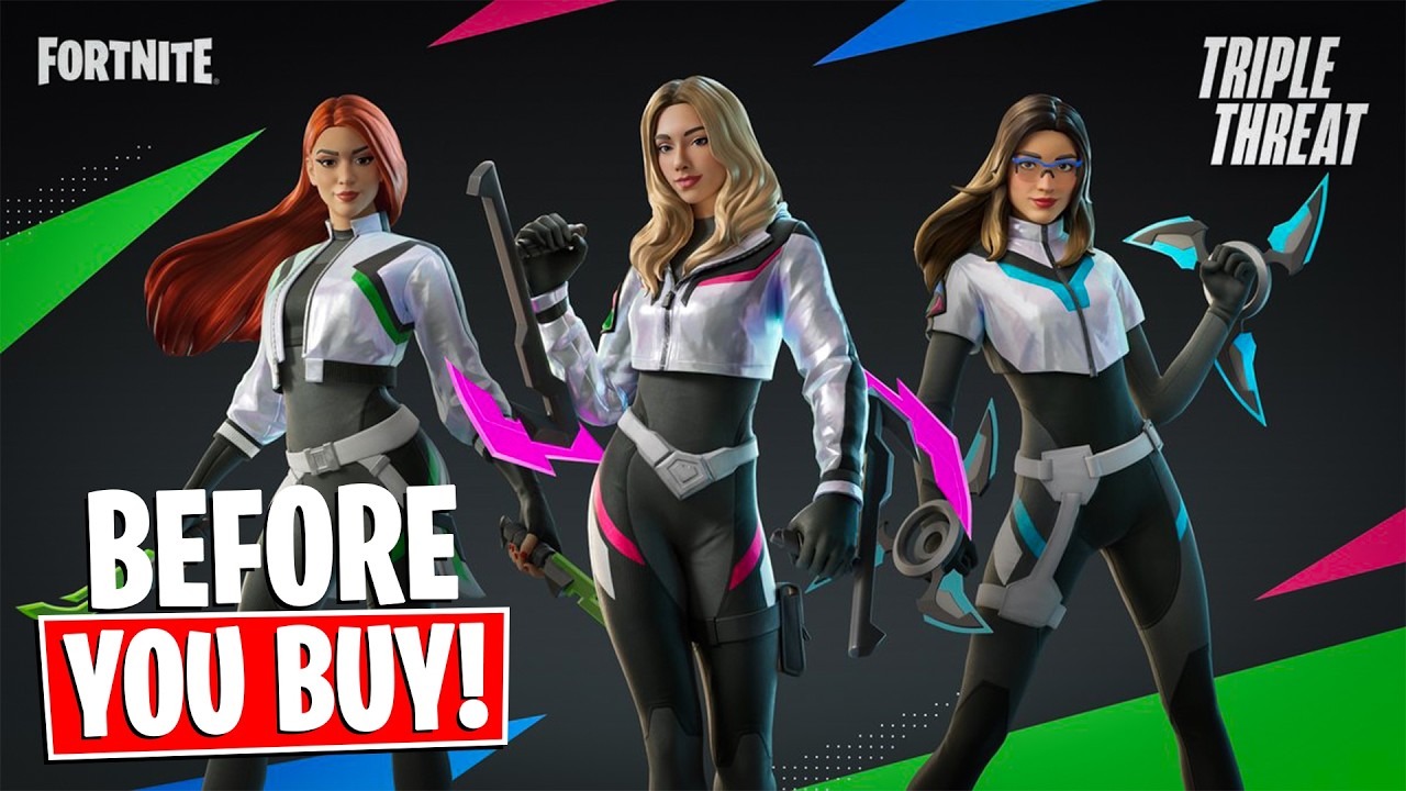 Набор &laquo;Тройная угроза&raquo;! Реддиш, Соммерсет и Мокси! Перед покупкой (Fortnite)