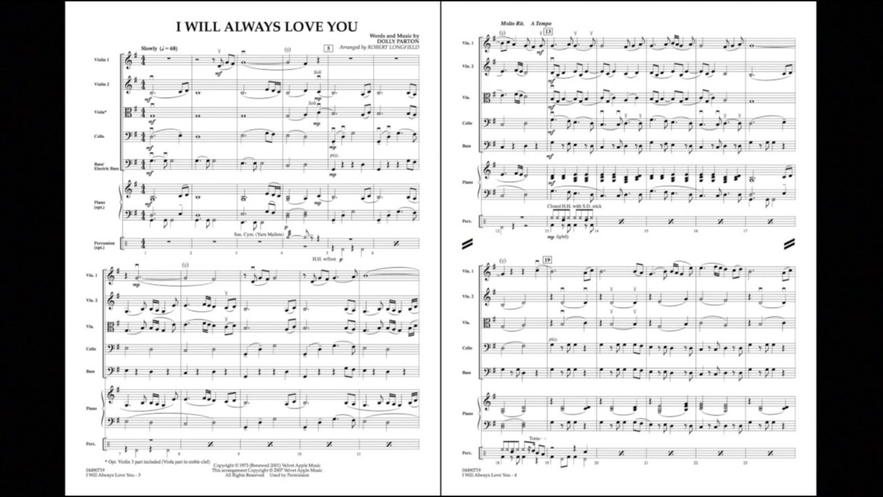 I Will Always Love You by Dolly Parton/arr. Robert Longfield