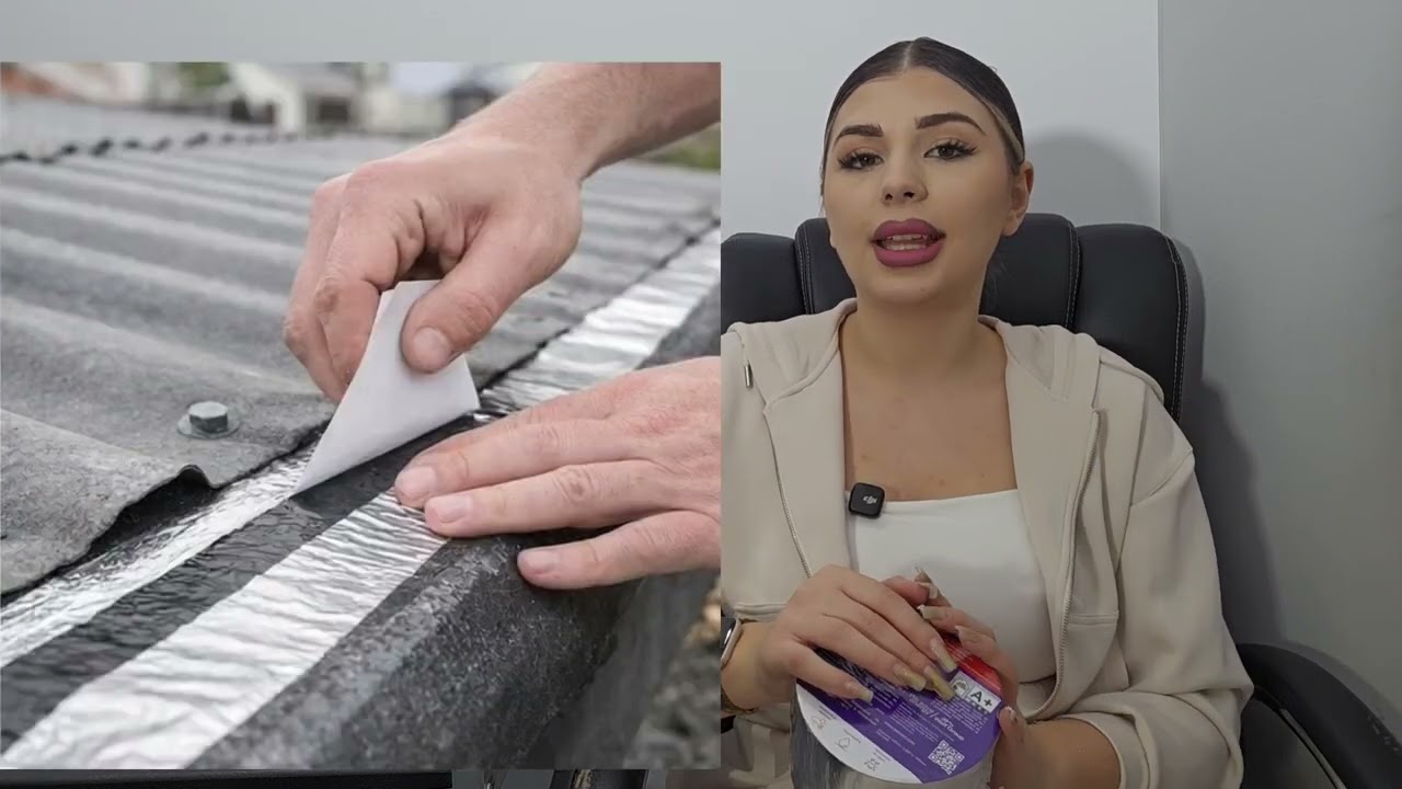Banda butilică de etanșare cu folie de aluminiu.