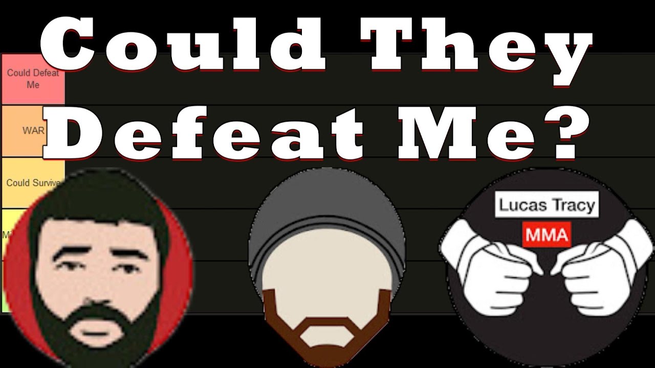 Ranking MMA Youtubers Based on How Easily I Could Beat Them in a Fight (Tier List)