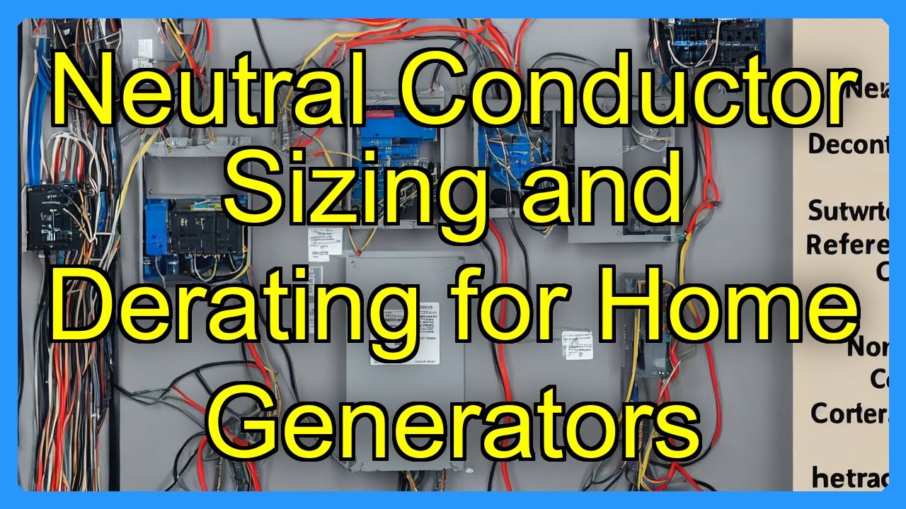 Neutral Conductor Sizing and Derating for Home Generators