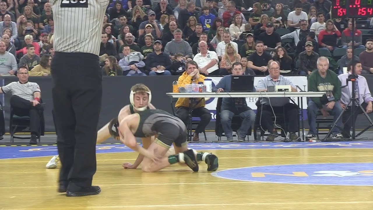 Anthony Santaniello of Brick Memorial wins 106-pound semifinal over Evan Talmadge of Brick Twp