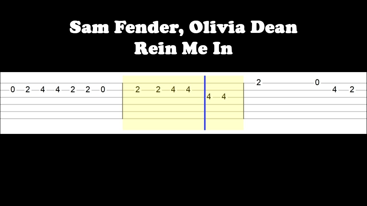 Sam Fender, Olivia Dean - Rein Me In (Easy Guitar Tabs Tutorial)