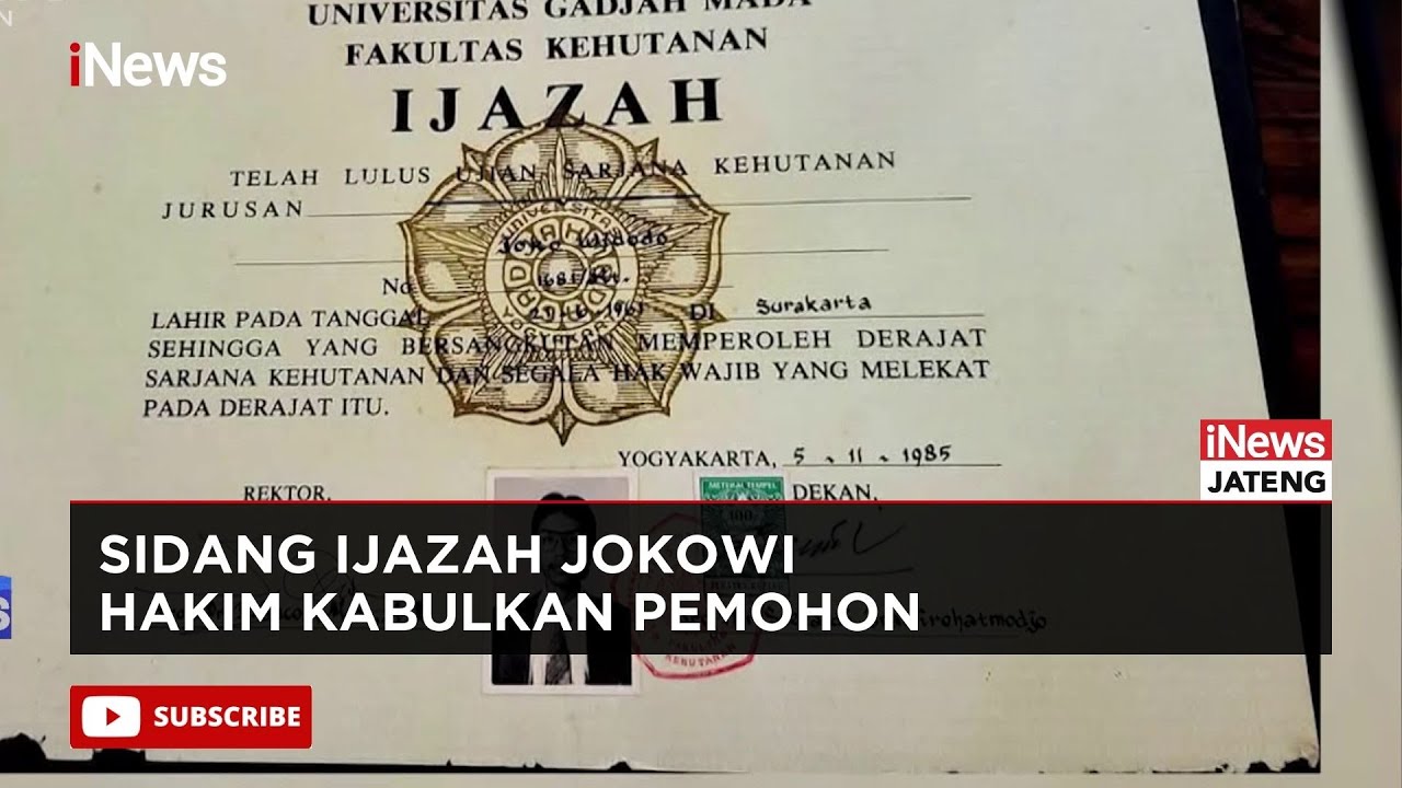 Sidang Sengketa Kasus Ijazah Jokowi di KIP, Hakim Kabulkan Permohonan Penggugat