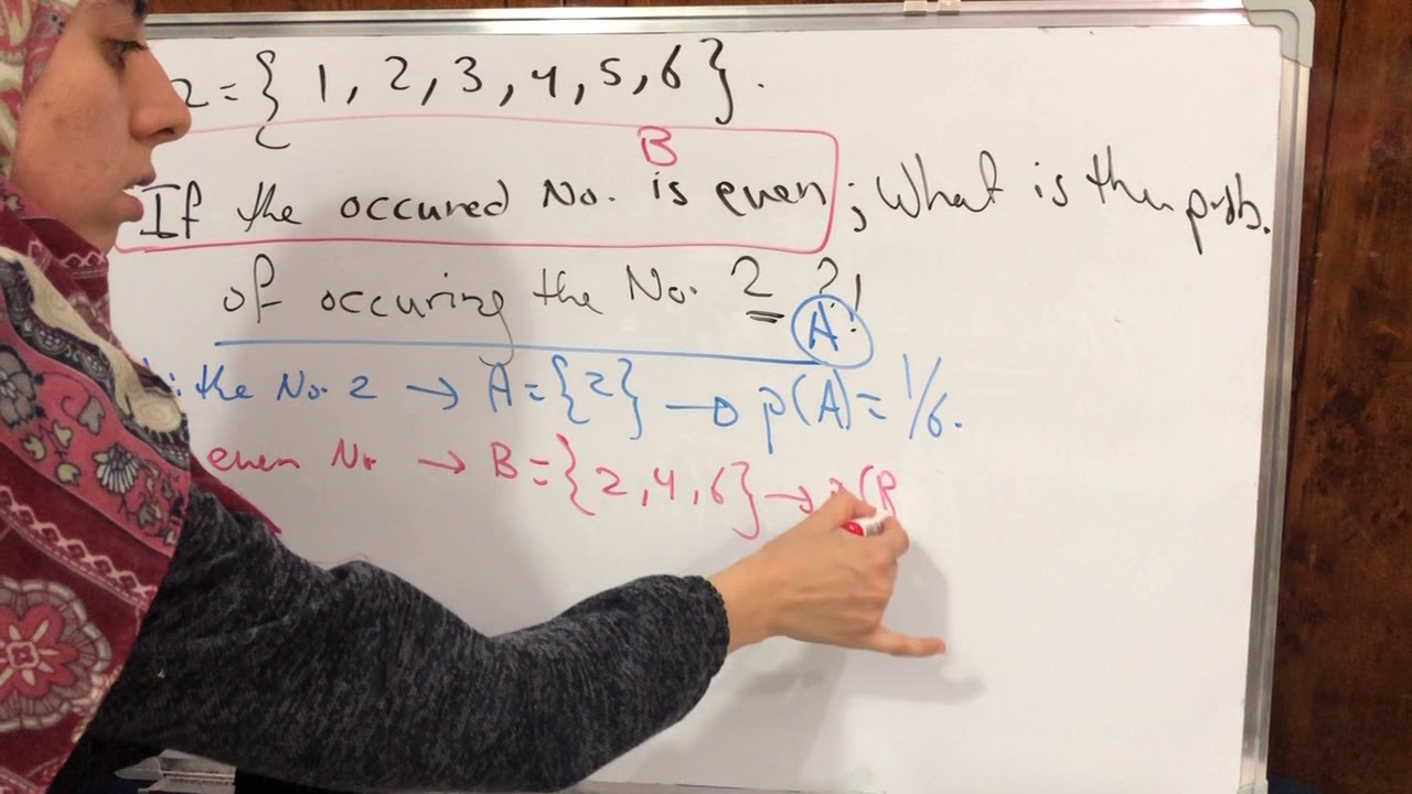 مبادىء احصاء المحاضره السابعه الجزء الاول :  Conditional probability