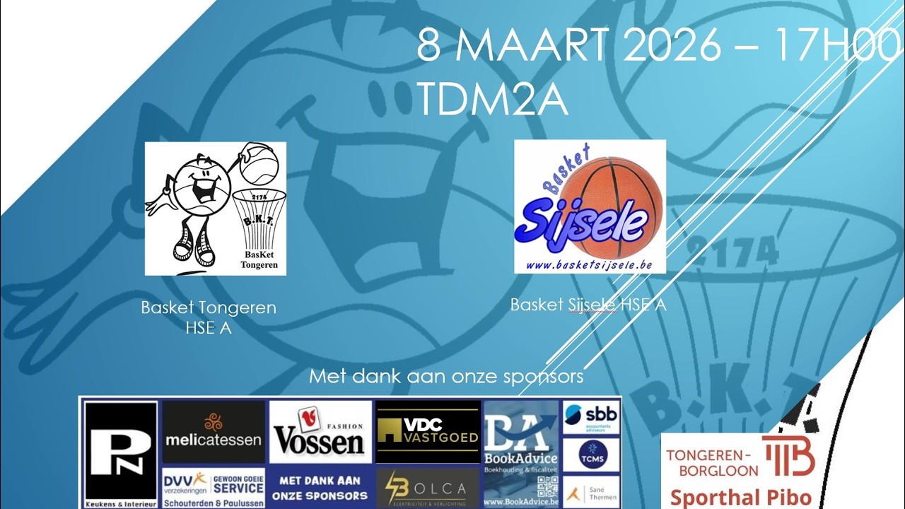 TDM2A Basket Tongeren HSE A  -  Basket Sijsele HSE A