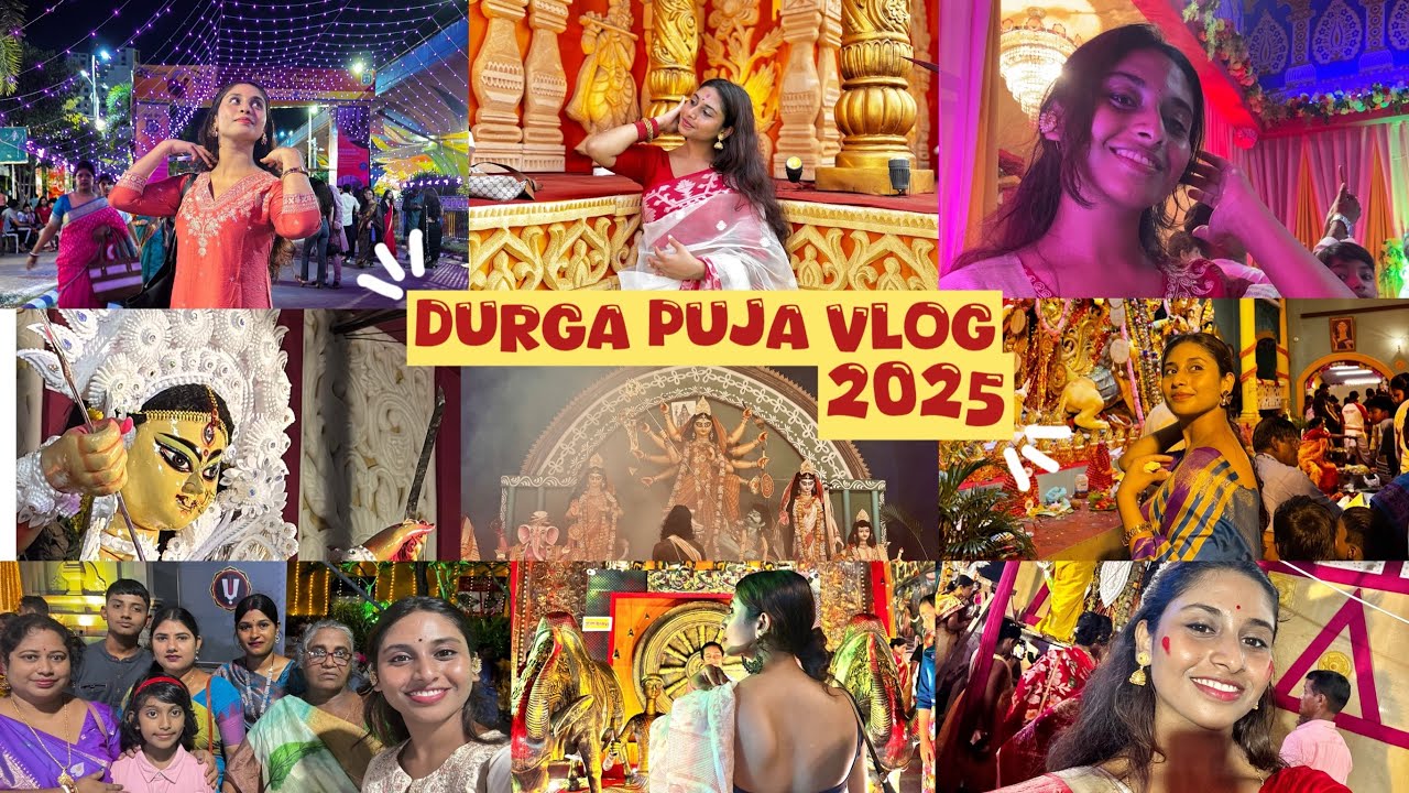 এই বছর Durga Puja কিভাবে কাটালাম✨॥ রাত জেগে ঠাকুর দেখা॥Worst experience in Aqsa🤮॥চতুর্থী থেকে দশমী🌼