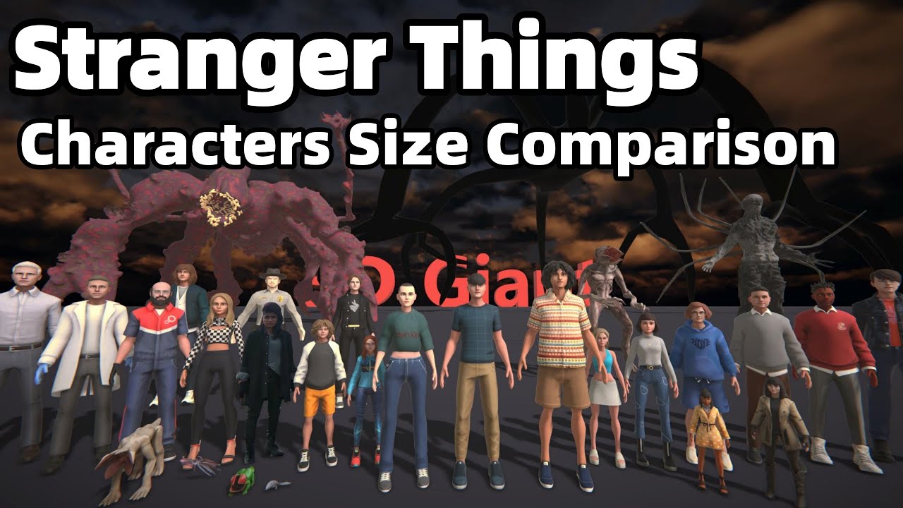 Stranger Things Characters Size Comparison | Smallest to Largest