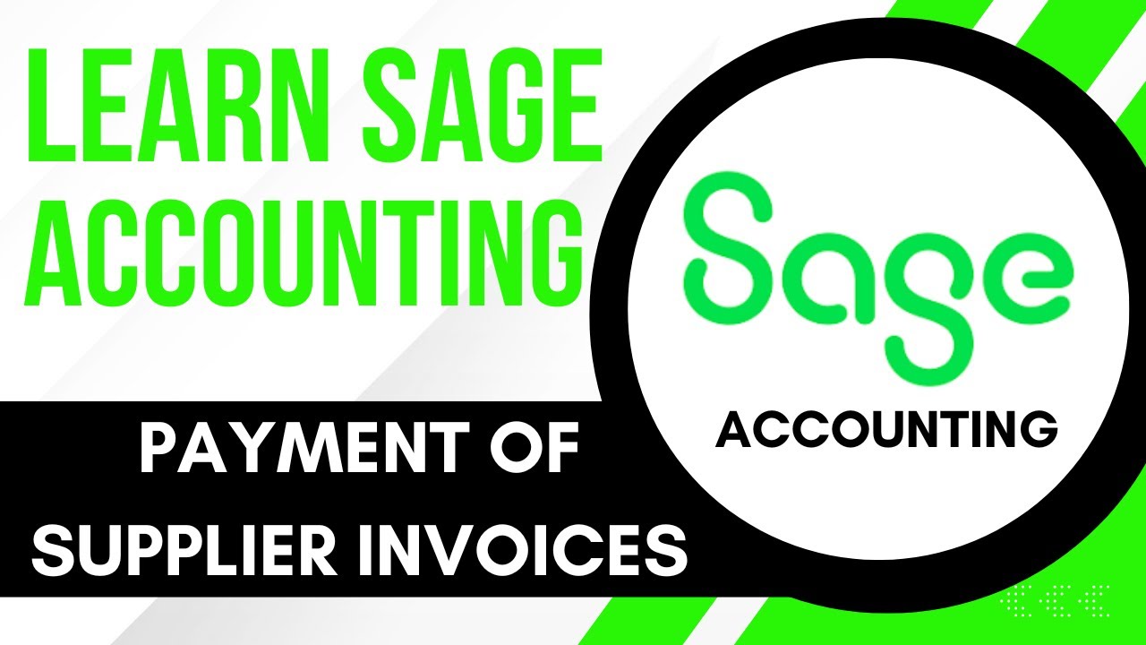 Учебное пособие Sage Accounting: Учет платежей поставщикам