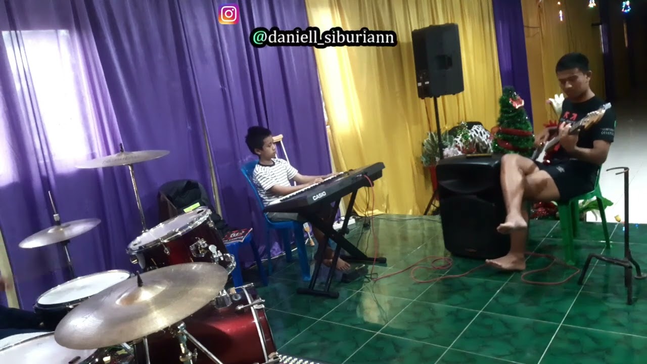 Latihan Band Rohani – Drum, Bass & Piano | Siswa Les  #2