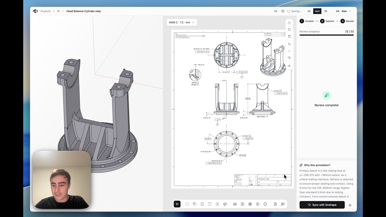 GD&T automation demo with REV1