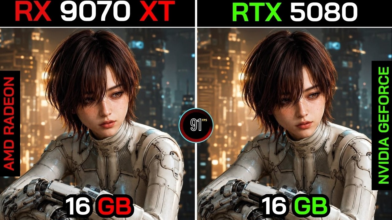 RX 9070 XT VS RTX 5080+ Ryzen&trade; 7 9800X3D : TEST IN 10 GAMES