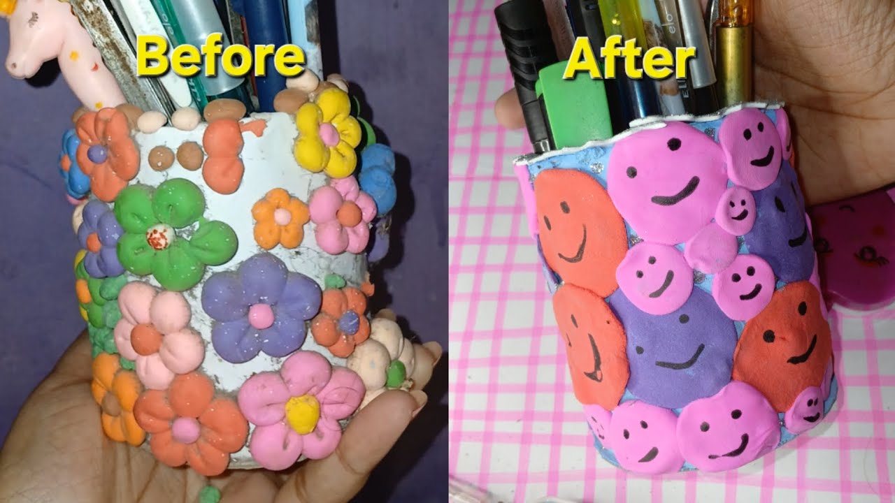 Penstand remaking | DIY Penstand | Craft ideas | Remaking using Clay