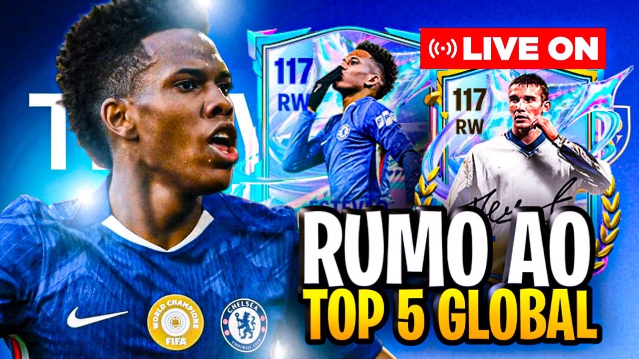 🔴LIVE ON FC MOBILE 26!!🔴TESTANDO NOVO ESTEVÃO 117😱ANALISANDO TIME!! PEGUEI 200 ESTRELAS!!