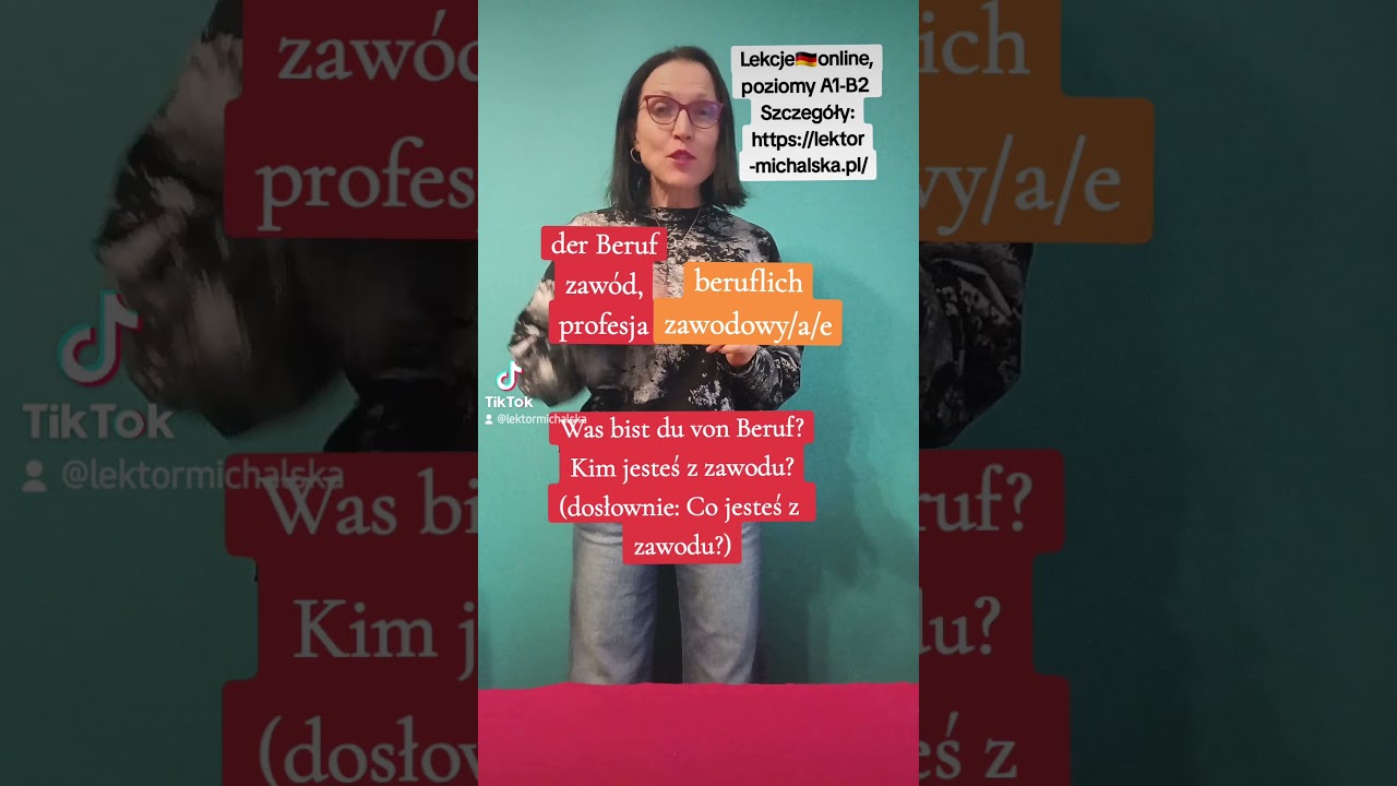 Der Beruf vs. beruflich. Lekcja 491  #deutscha1a2b1b2 #deutschlehrerin #niemieckimichalska