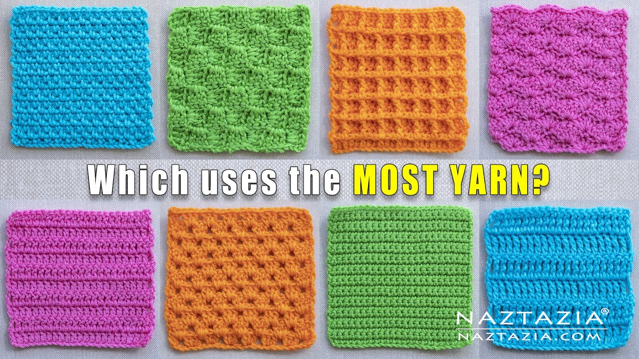 What CROCHET STITCH Uses the MOST YARN? It's a Real Yarn Eater!