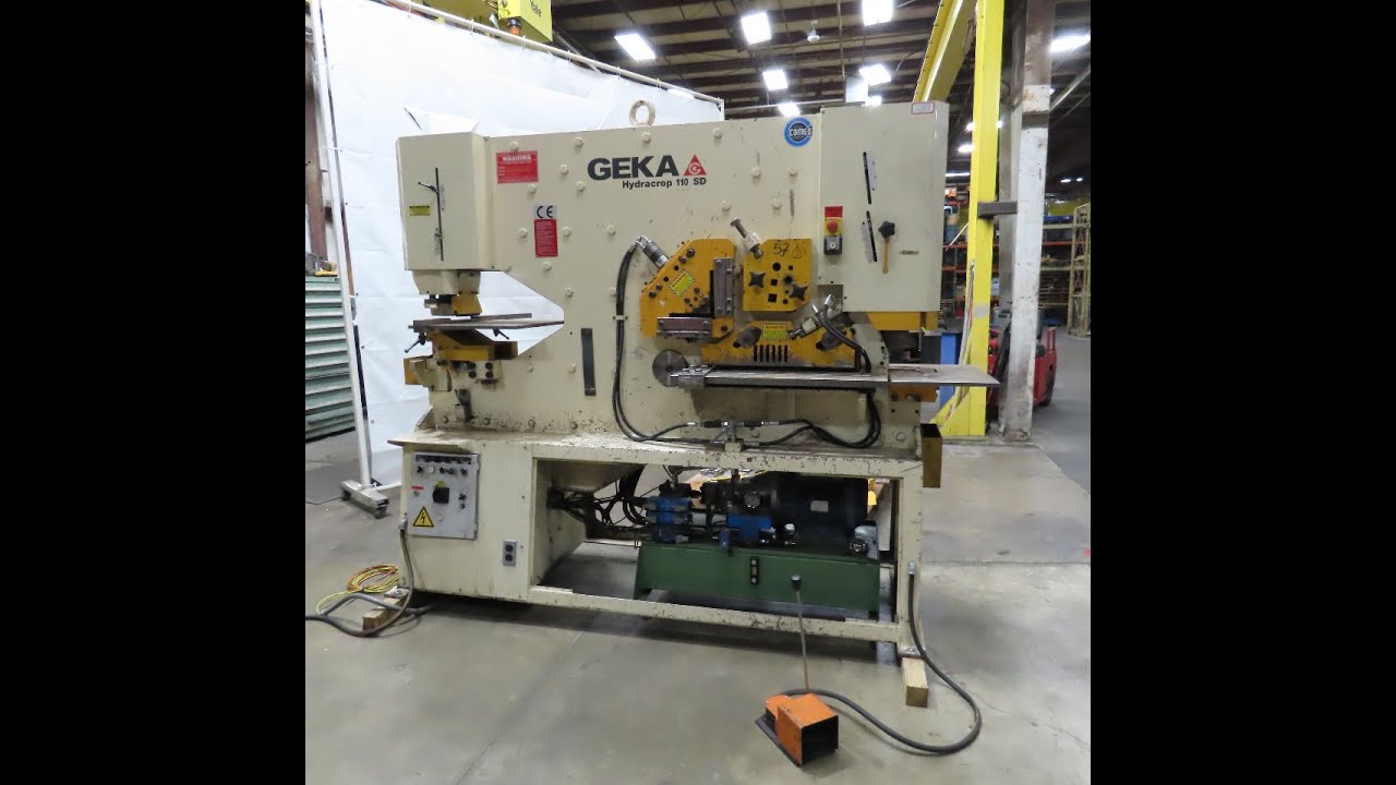 SKU 251196 Geka Hydracrop 110 SD 110 Ton 2 Work Areas 5 Station Iron Worker 230/480V 3Ph