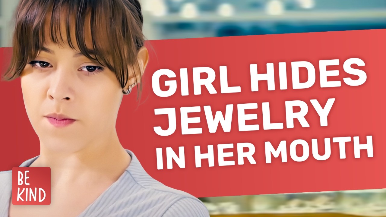 Girl hides jewelry in her mouth | @BeKind.official