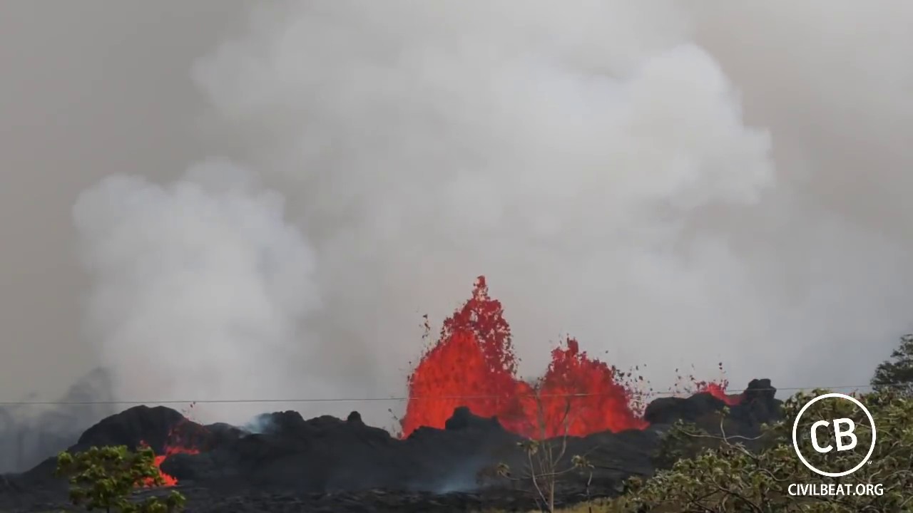 Kilauea Lava Flow Activity In Lower Puna Hawaii May 20, 2018