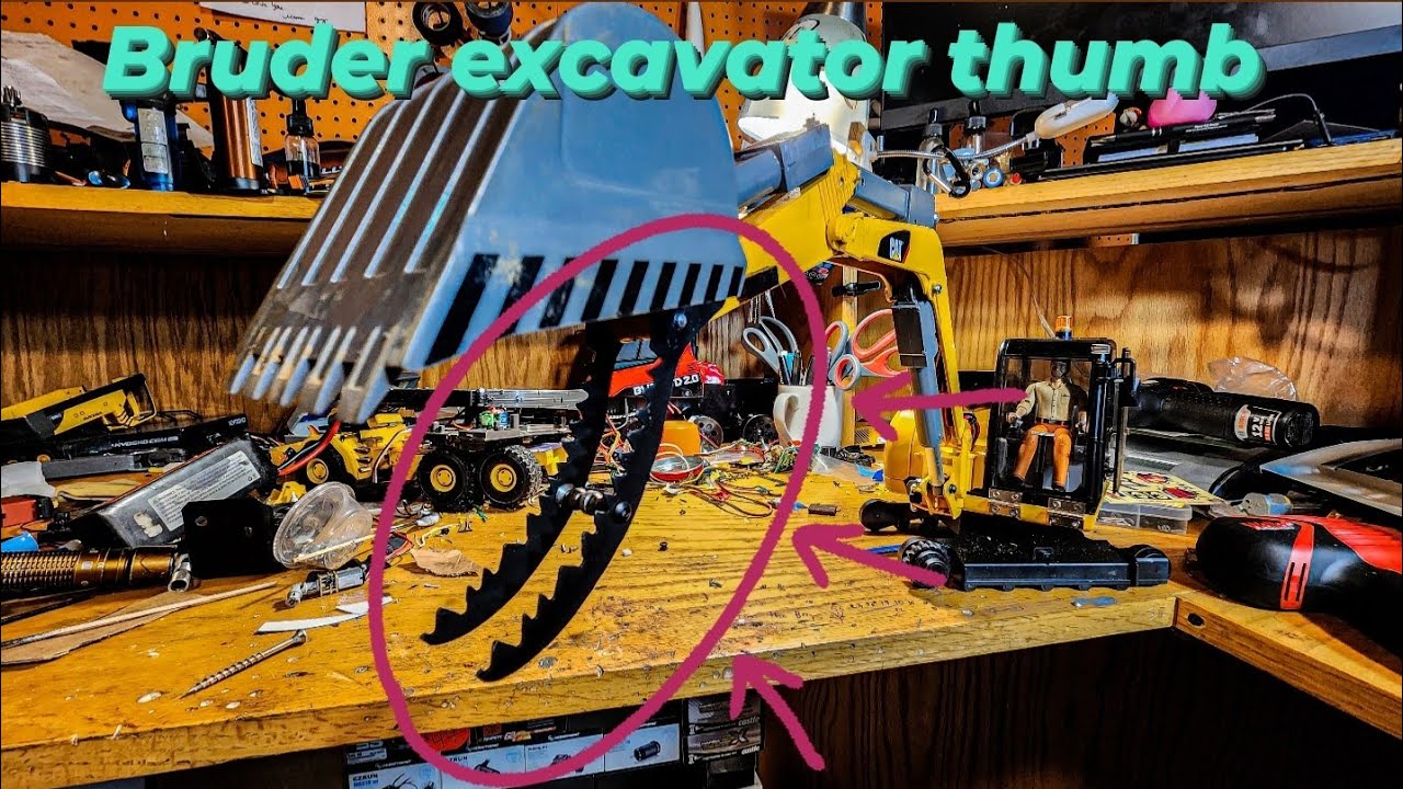 Bruder excavator thumb build and test!
