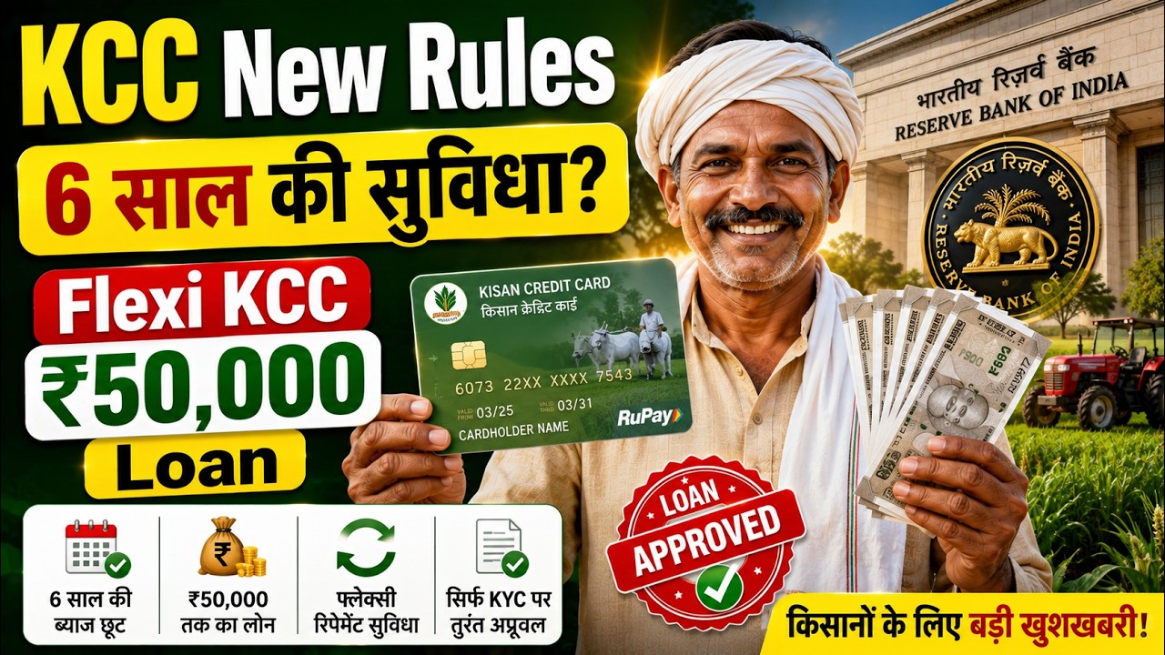 RBI KCC New Rules 2026 | किसान क्रेडिट कार्ड के नए नियम लागू | Flexi KCC Loan Upto ₹50,000