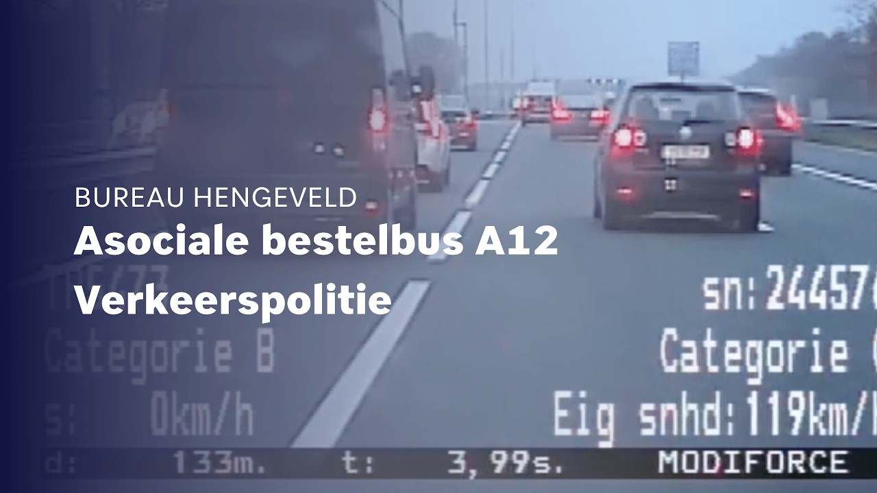 Asociale bestelbus A12 - Verkeerspolitie