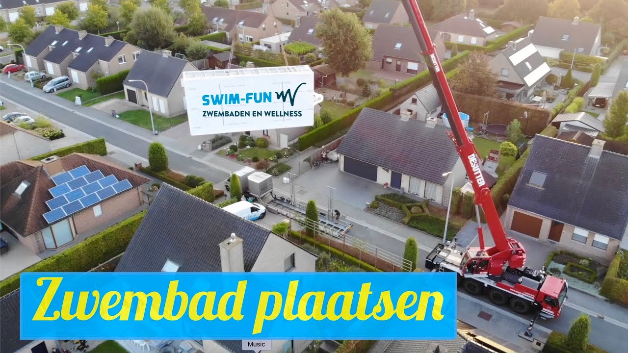 Zwembad plaatsen: Timelapse en drone beelden