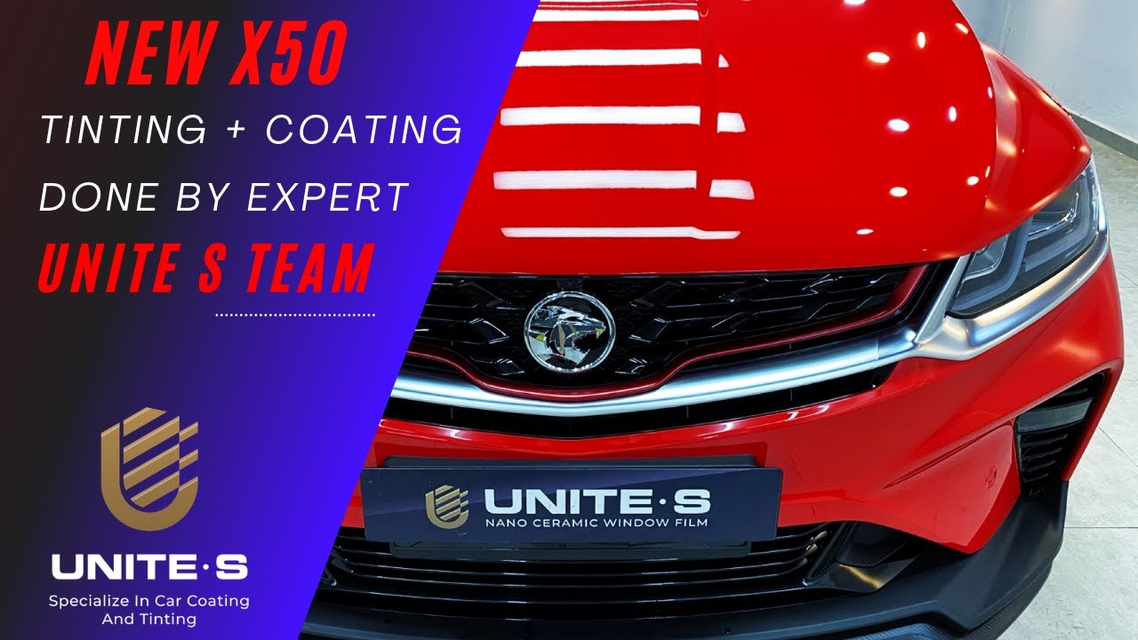 Proton X50 passion red Tint & Coat by Unite S Car Care. #ProtonX50 #PassionRedX50 #UniteSTeam