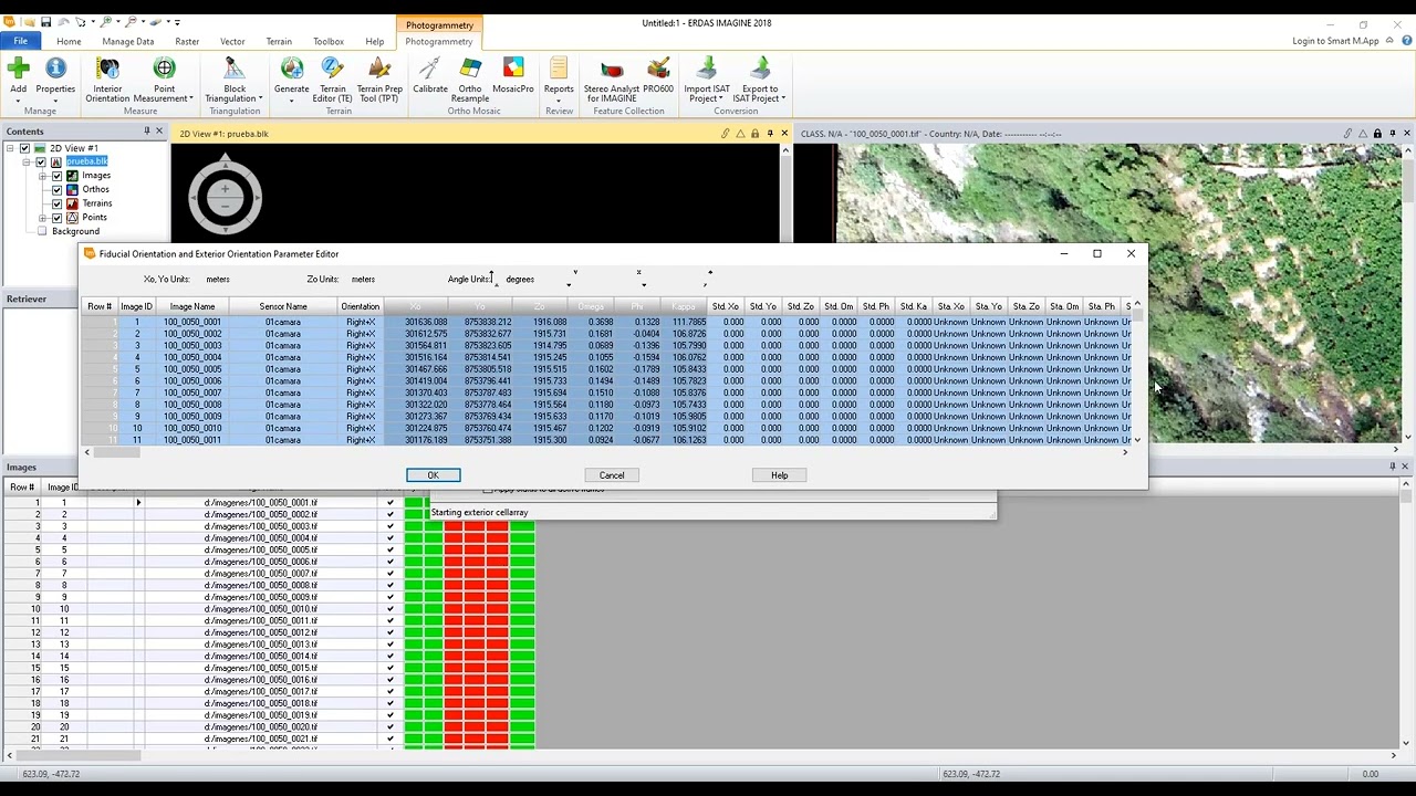 FOTOGRAMETRIA CON STEREO  DE AGISOFT A ERDAS PRO 600