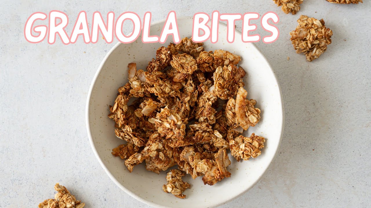 GRANOLA BITES - RECETA VEGANA Y SIN GLUTEN - Un snack saludable y nutritivo