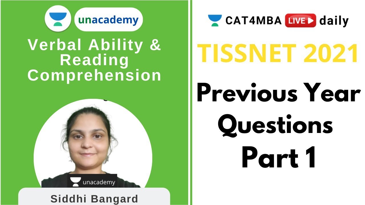 TISSNET 2021 | Previous Year's Questions Part 1 | By Siddhi Bangard