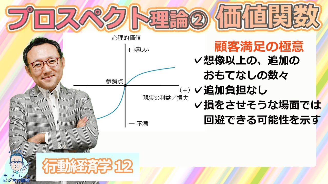 1万円の得と1万円の損、重みが全然違う理由「価値関数」【行動経済学12】