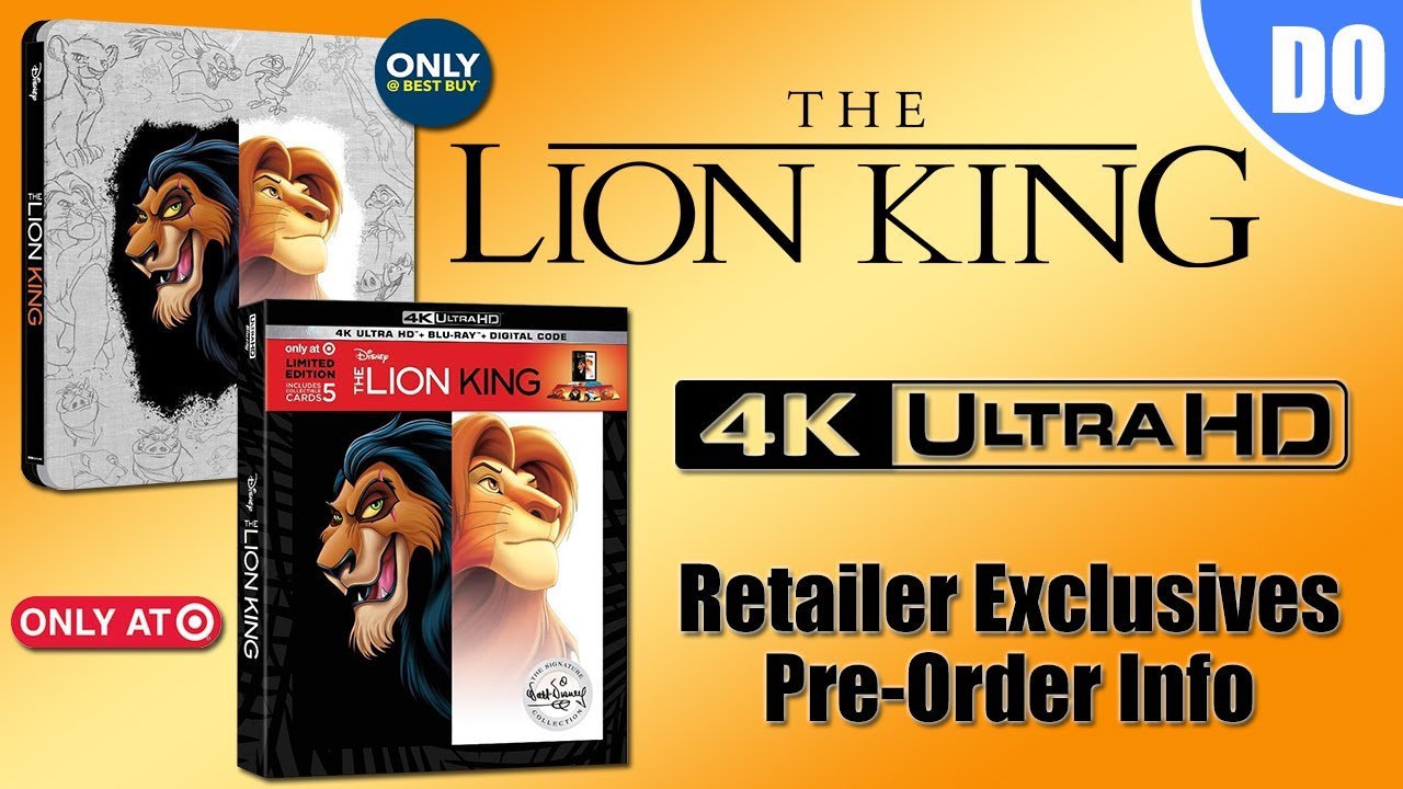 Lion King 4K Ultra HD Blu-ray Pre-Order Info | Best Buy SteelBook & Target Exclusive