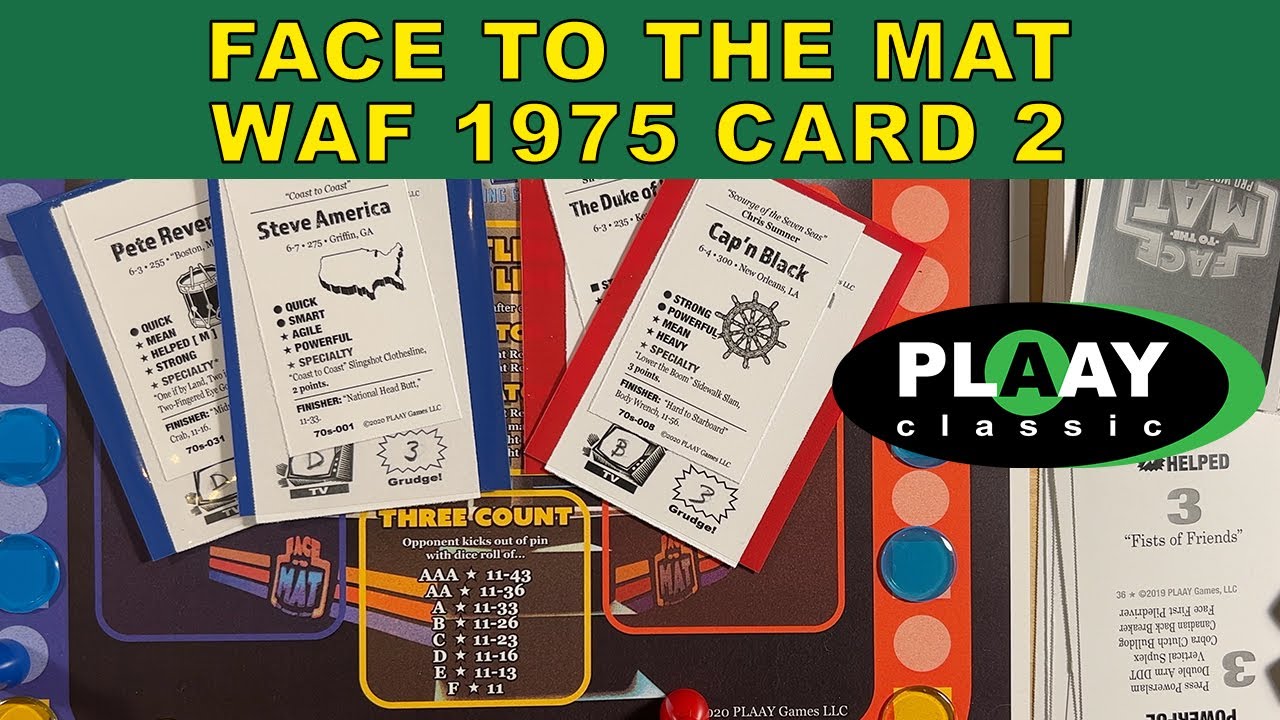 2 American Wrestling Federation 1975 - Face To The Mat Gameplay Tabletop Wrestling Game