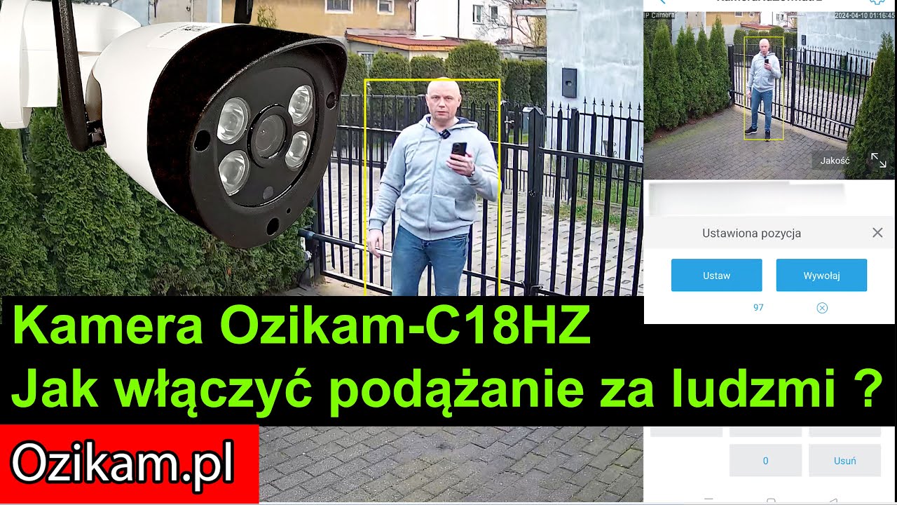 Kamera IP WiFi Tubowa Obrotowa. Zobacz Jak włączyć podążanie za człowiekiem!