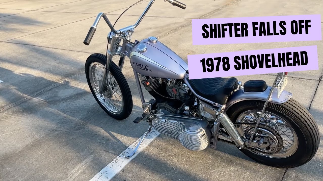 My Jockey Shifter Almost Fell Off! 1978 Shovelhead