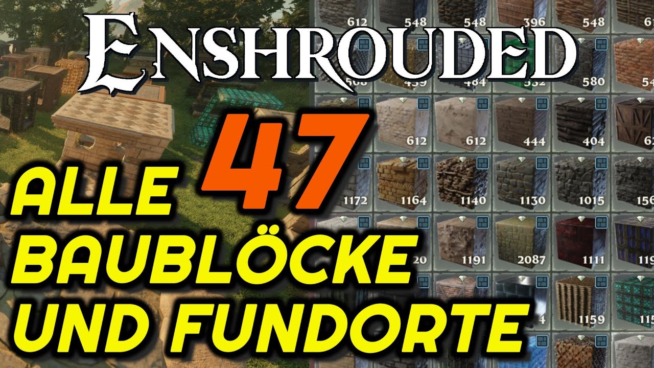 ENSHROUDED: Alle 47 Baublöcke mit Fundorten Guide! Vorbereitung für Update 7 Wake of the Water