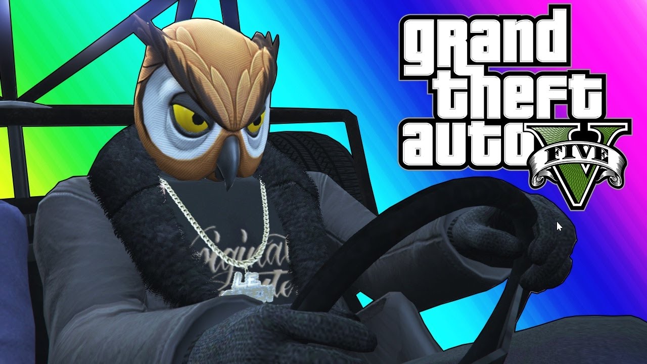 GTA 5 Online Funny Moments - Epic Rocket Car Stunts!