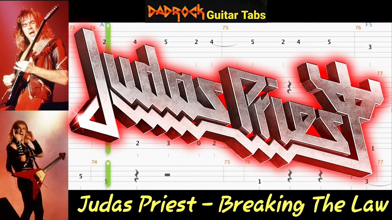 Breaking The Law - Judas Priest - Guitar + Bass TABS Lesson