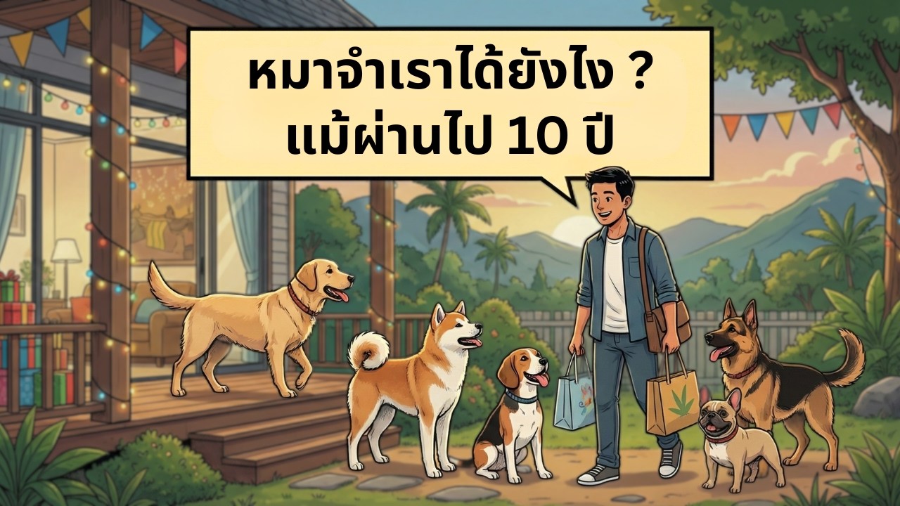 หมาจำเราได้ยังไง? แม้ไม่ได้เจอกันนาน 10 ปี ? | กลไกความจำ และ รู้เวลาของหมา