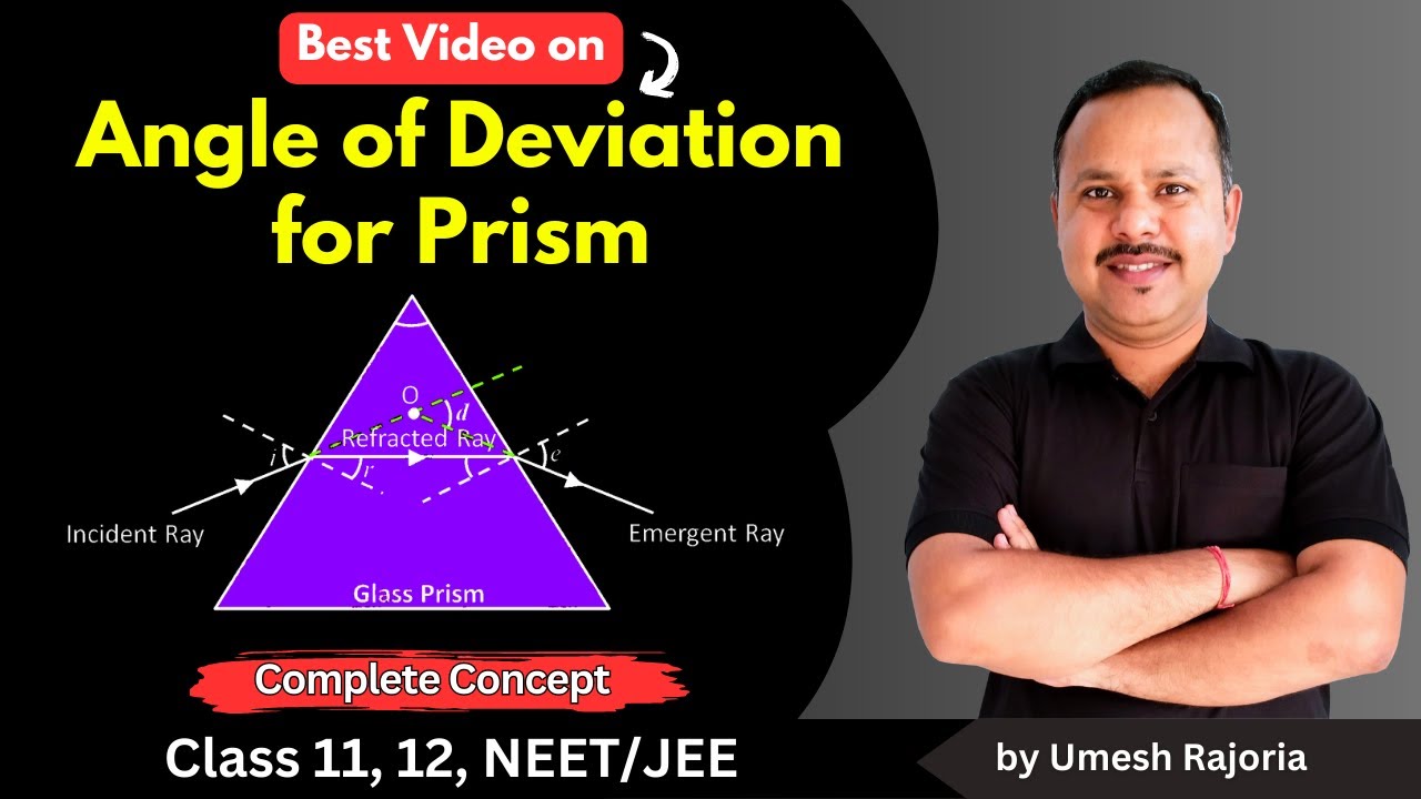 Angle of Deviation for Prism | Prism Formula | Dispersion of Light | Ray Optics | 12 Physics #cbse
