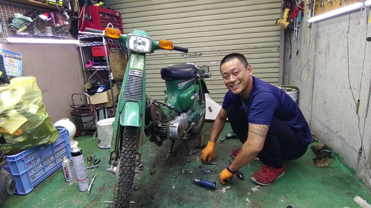 №125 2st6V行灯バーディFR50 J型 BA12A-117403 不動車仕入れで始動まで
