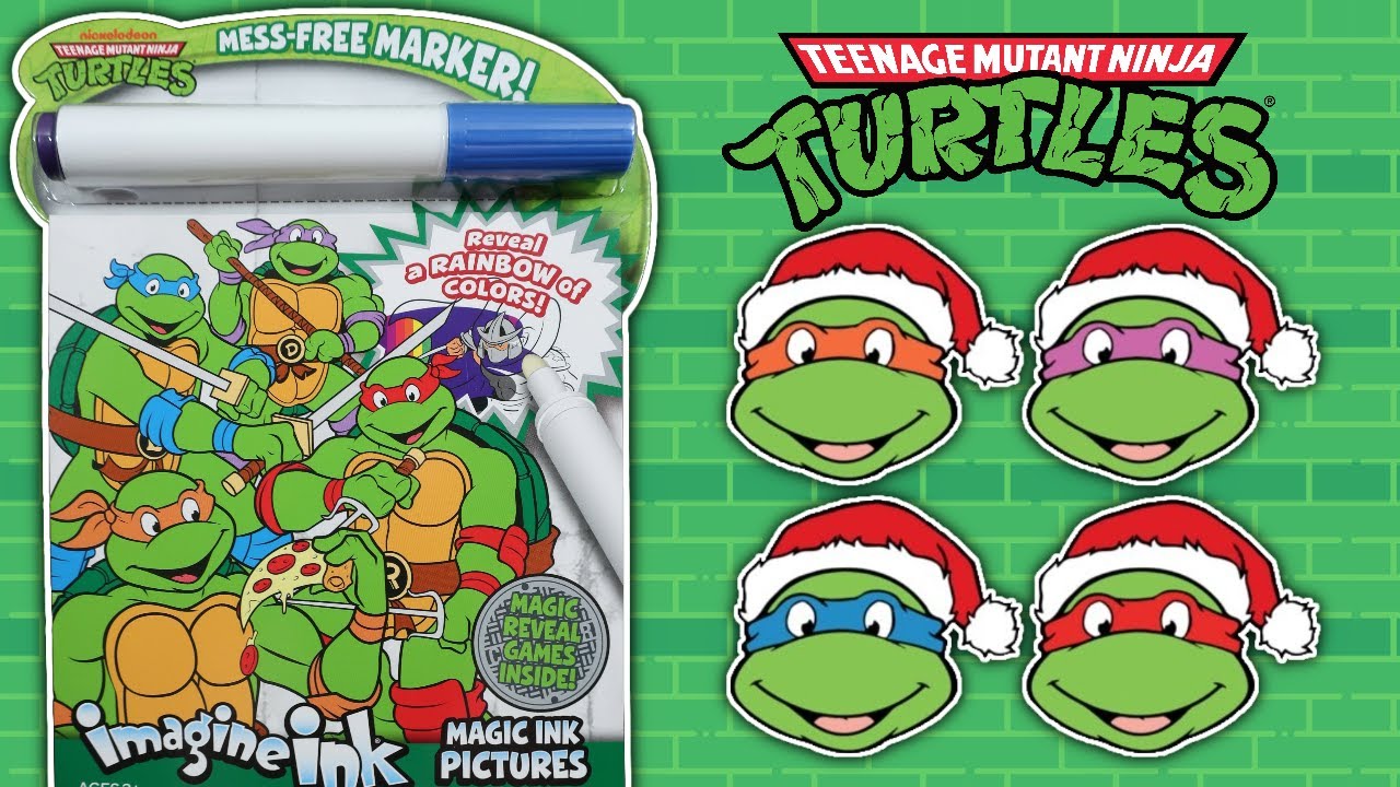 Teenage Mutant Ninja Turtles Christmas Imagine Ink Coloring & Activity Book | Mess-Free Marker