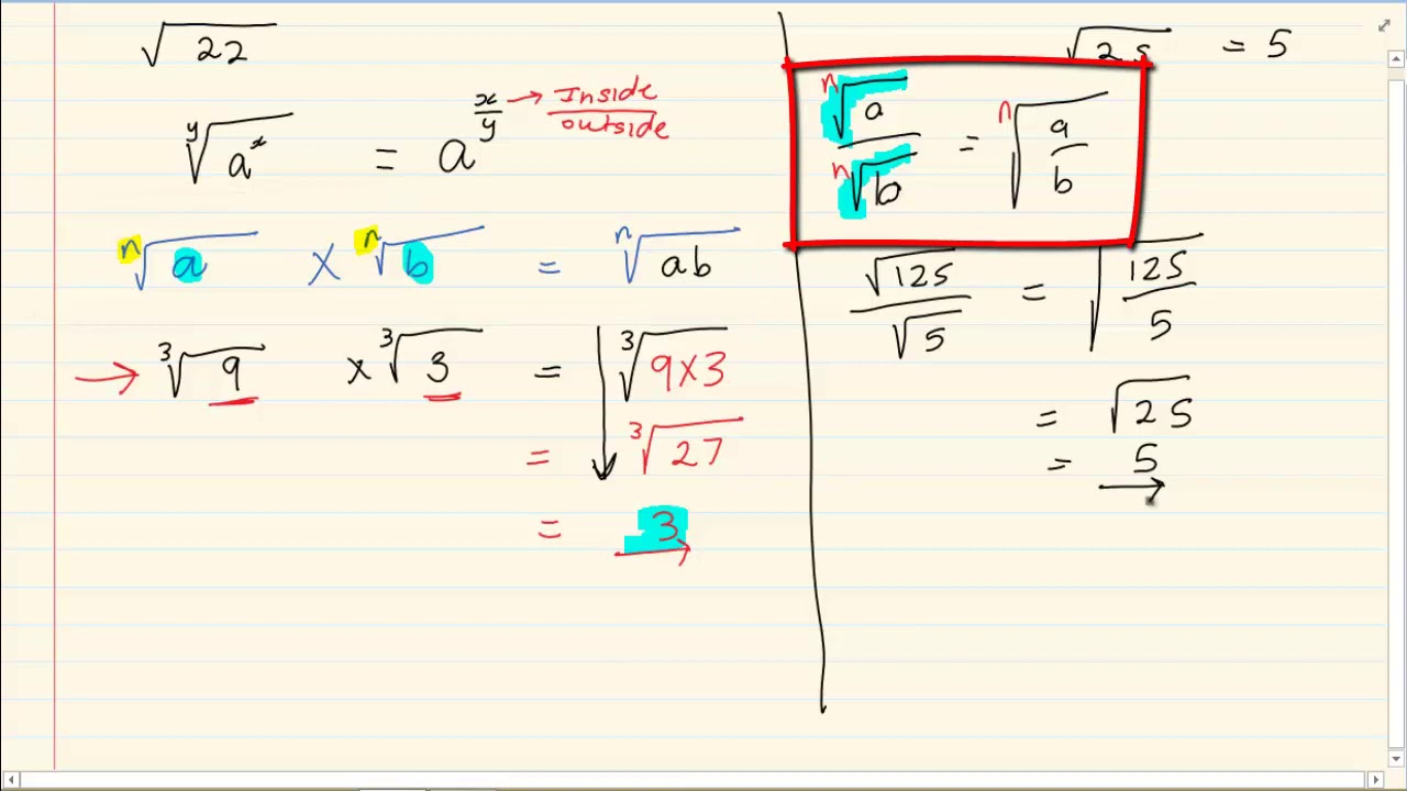 Grade 11: Exponents : Surds Part 1