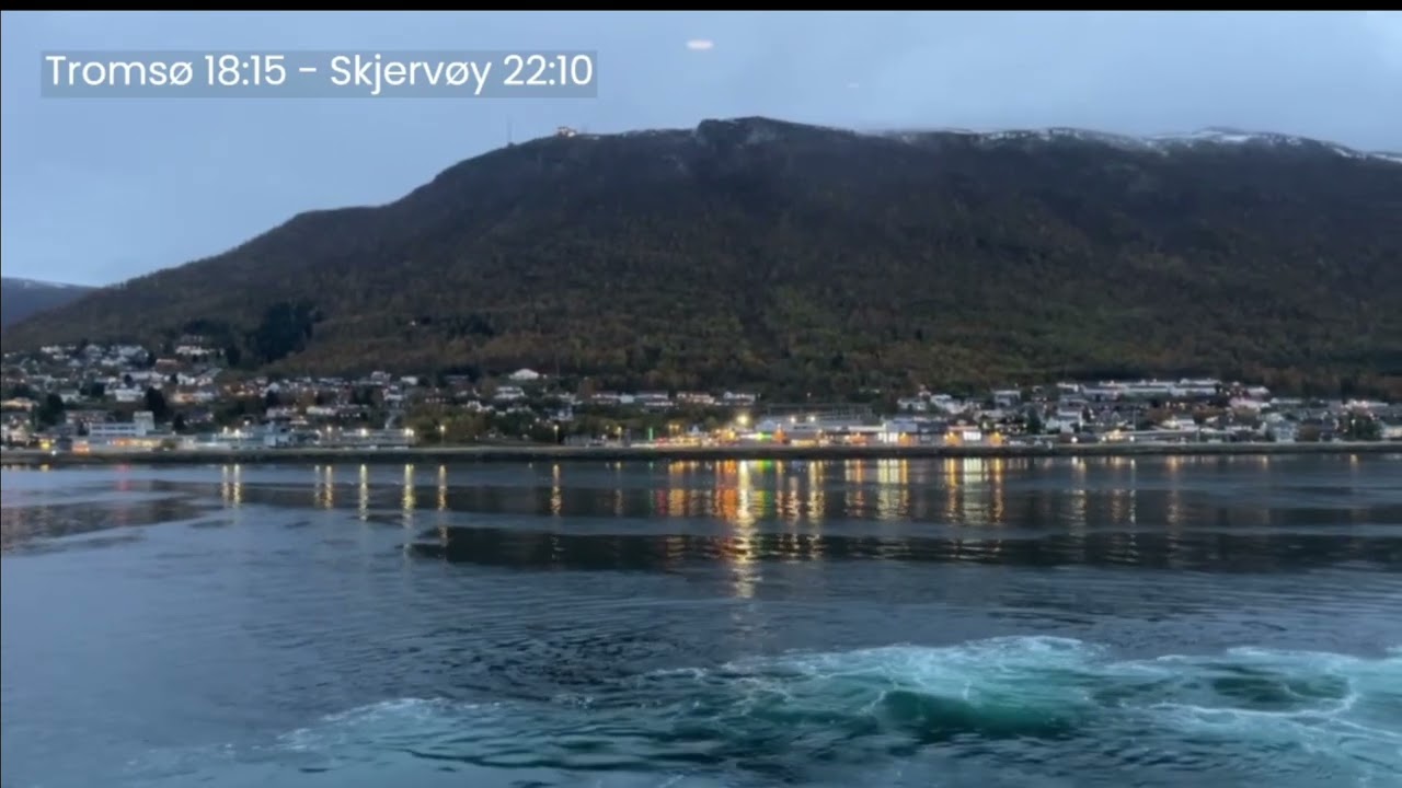 Tromsø 18:15 - Skjervøy 22:10, Northern lights