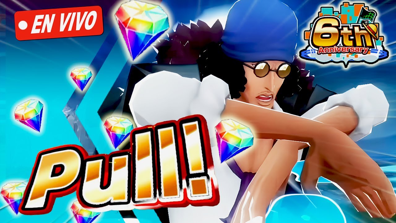 Summons hasta conseguir a AOKIJI! 6to Aniversario de One piece bounty rush parte 2