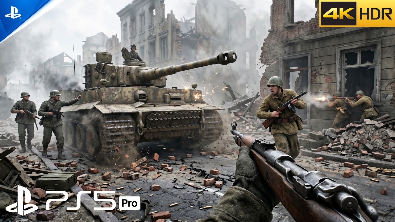 Battlefield V (PS5) WWII German Tiger Tank Battle &ndash; Last Stand WWII Combat | 4K 60FPS