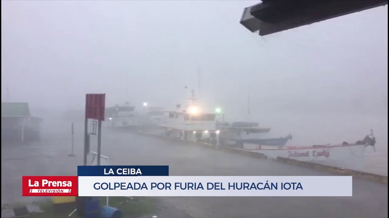 La Ceiba golpeada por furia del Huracán Iota