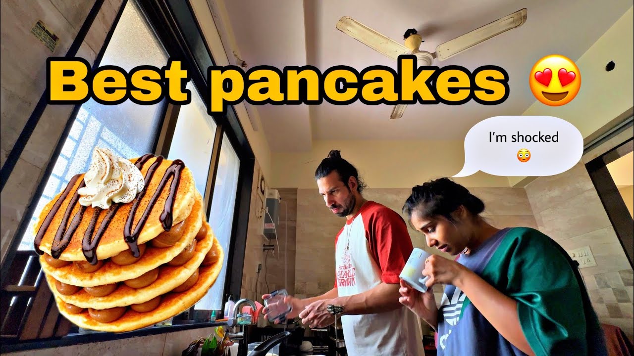Husband made pancakes 🥞 😭